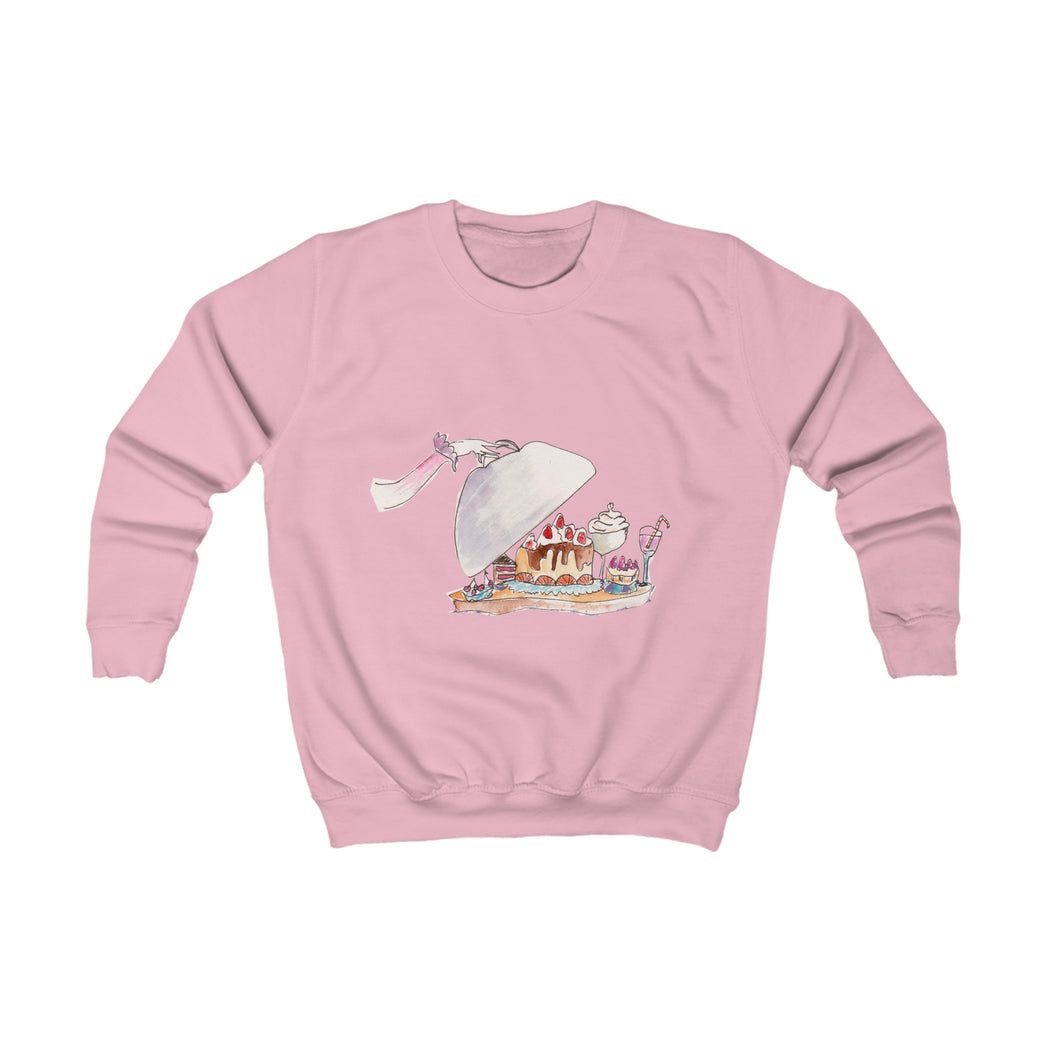 Le Dessert Kids Sweatshirt- pink / white