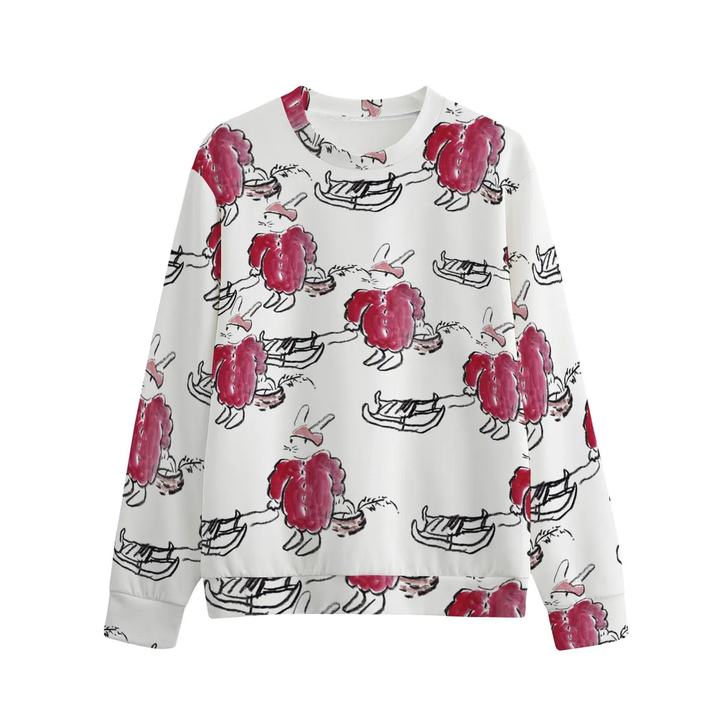 Petit Lapin Et Sa Luge grown up sweatshirt red