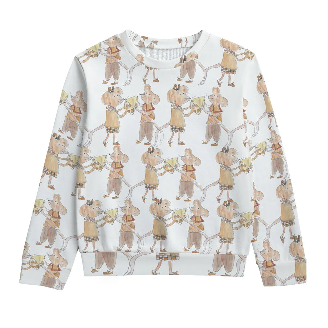 L' Amour de Fromage kids sweatshirt white
