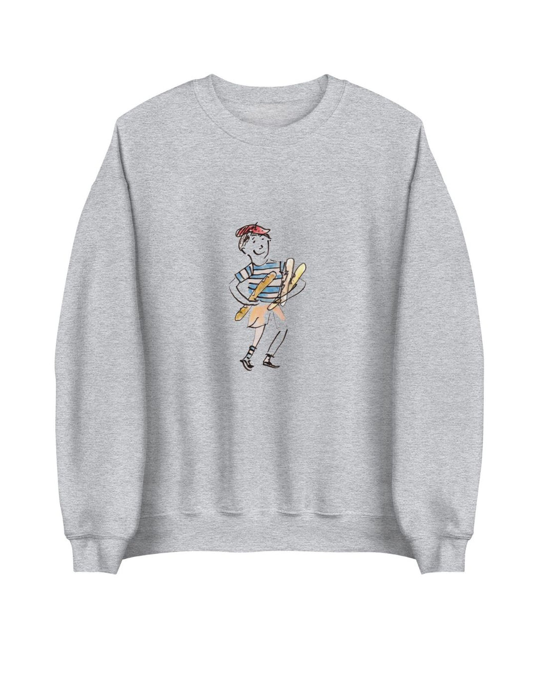 Baguette Garçon grown up Sweatshirt- grey / white
