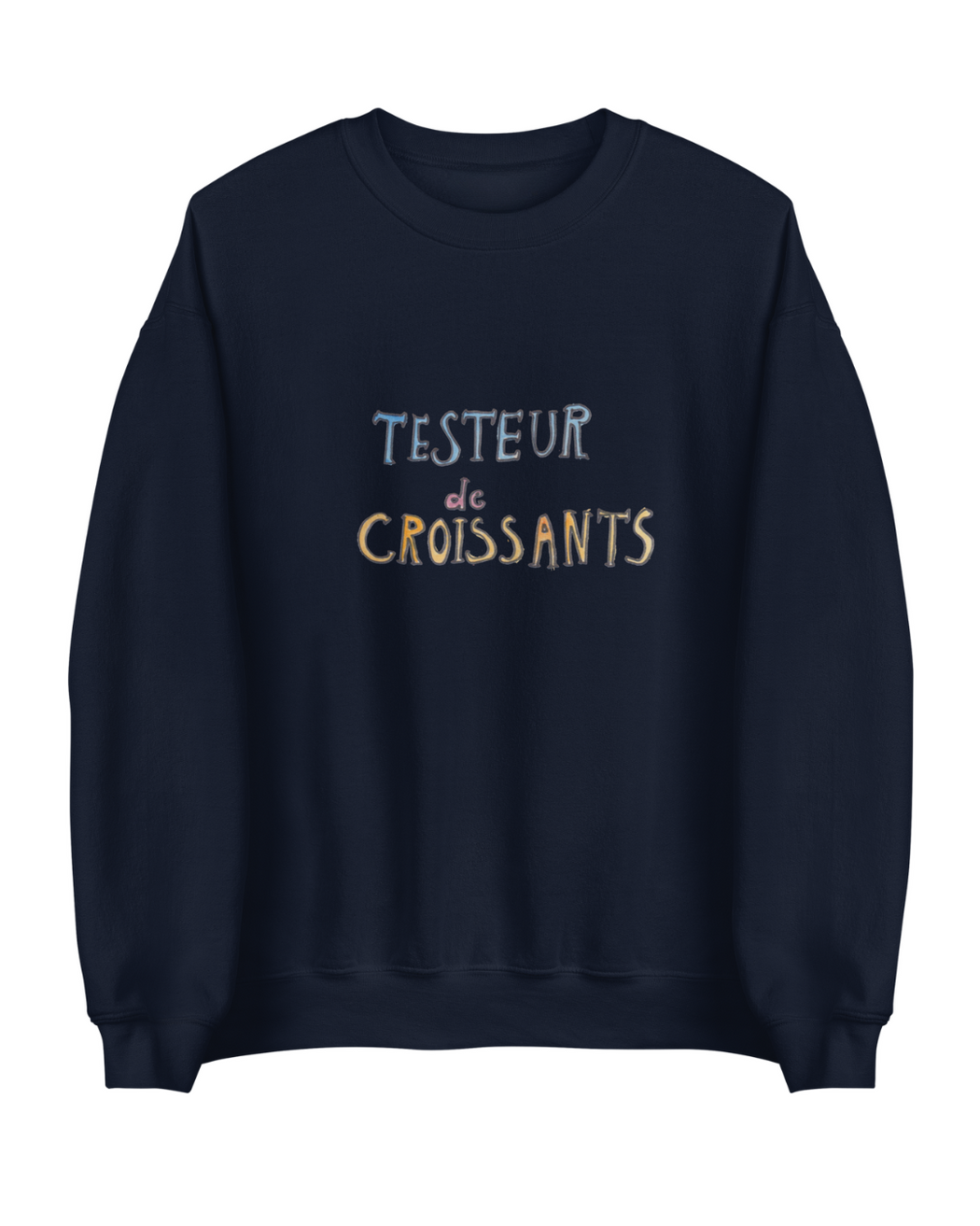 Testeur De Croissants grown up Sweatshirt- navy / light blue