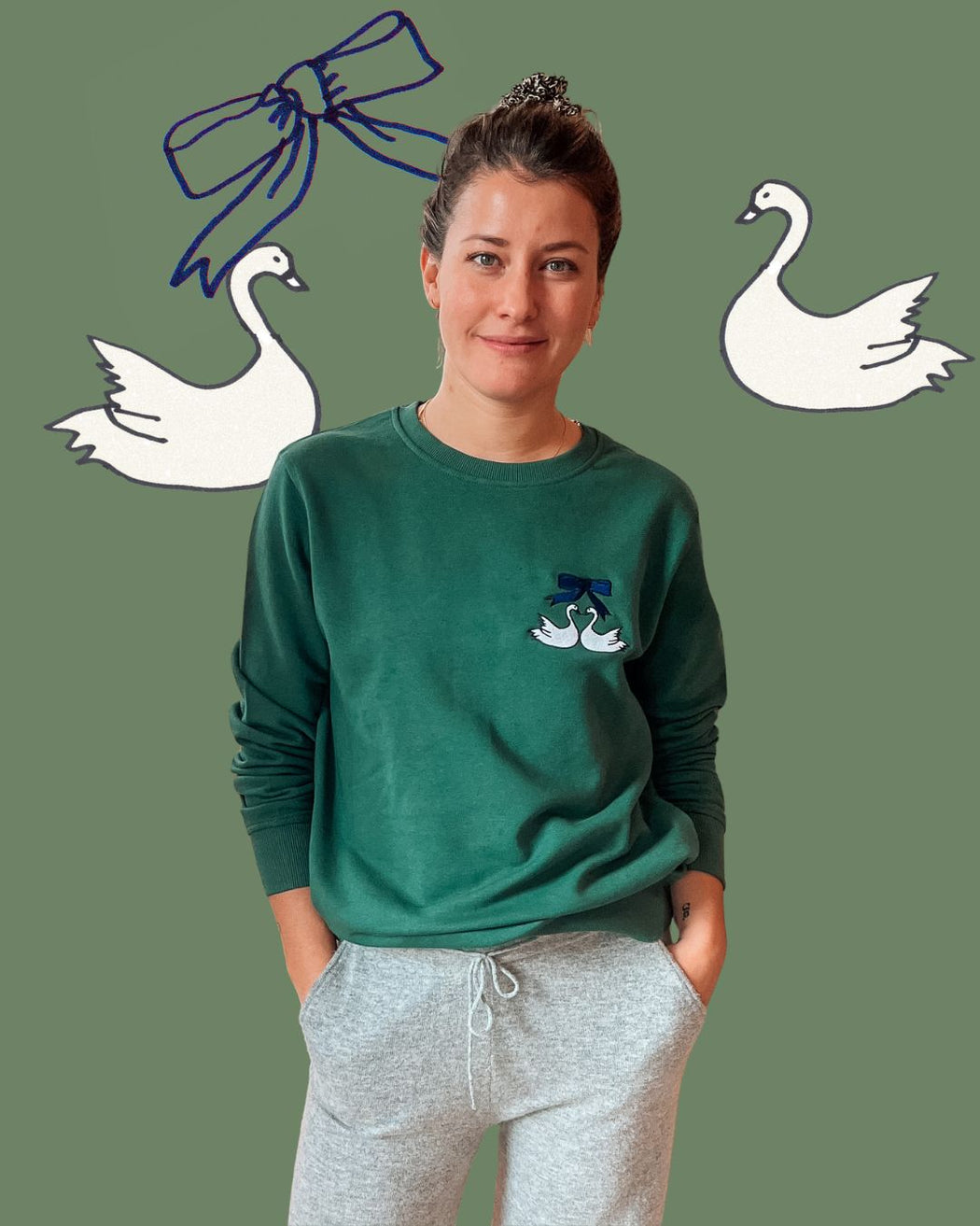 Debussy organic cotton sweatshirt 🦢