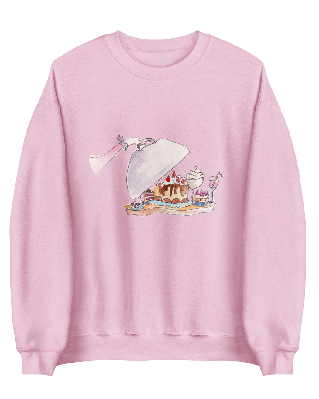 Le Dessert grown up Sweatshirt- pink & white