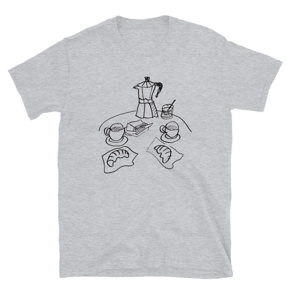 À Table grown up T-Shirt- white / grey