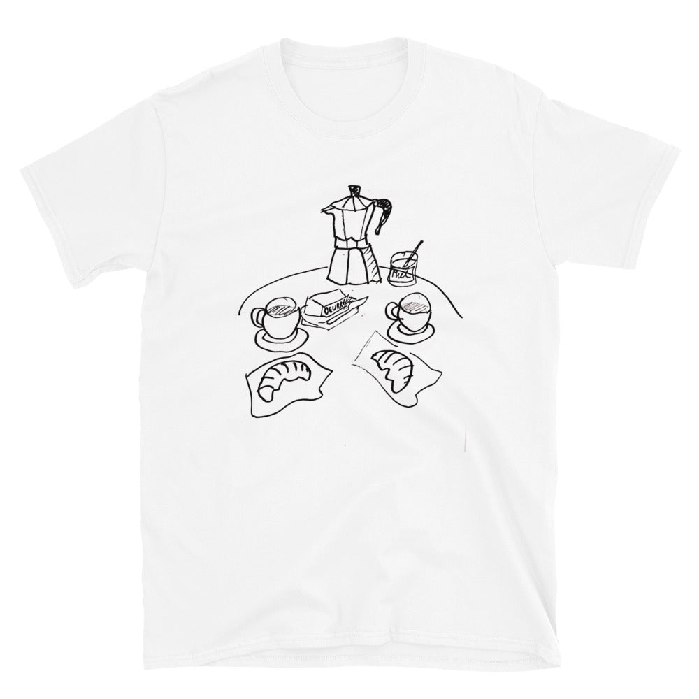 À Table grown up T-Shirt- white / grey