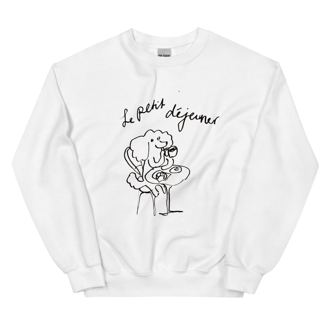 Le Petit Déjeuner grown up sweatshirt- pink & white