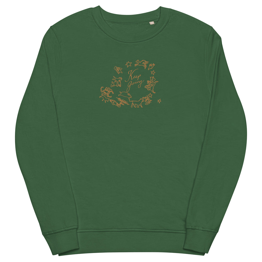 Keep Going Sweatshirt - embroidered organic cotton