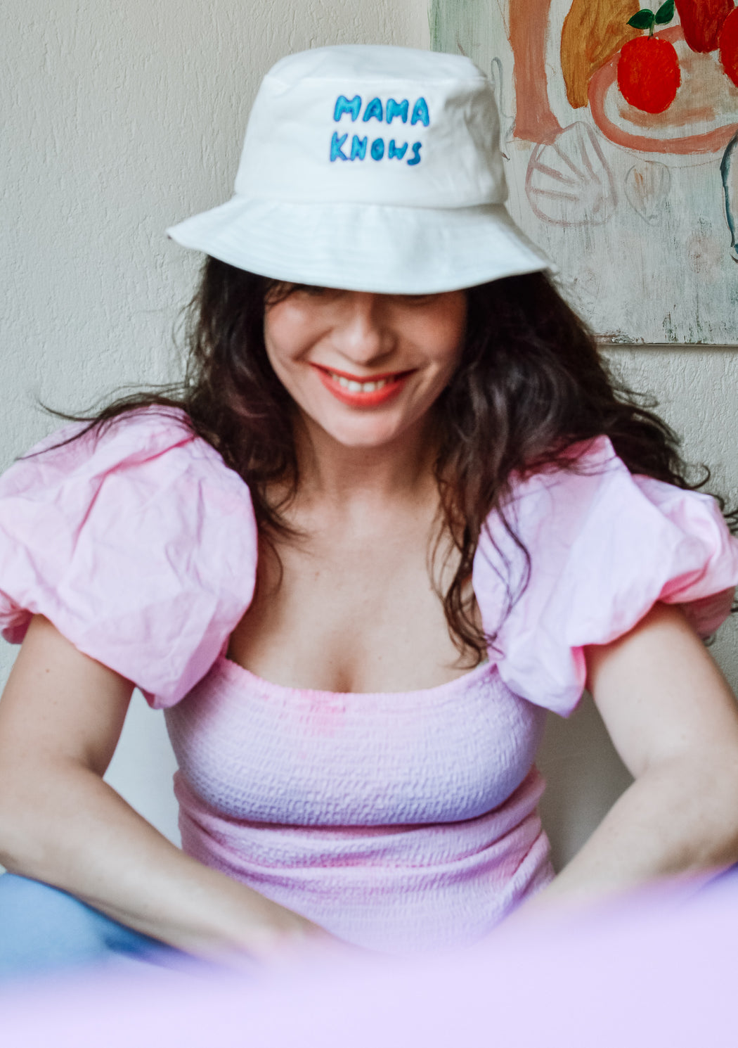 Mama Knows Bucket Hat - blue