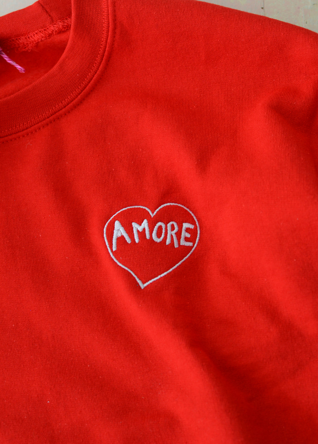 Amore organic cotton sweatshirt - green, french navy, red