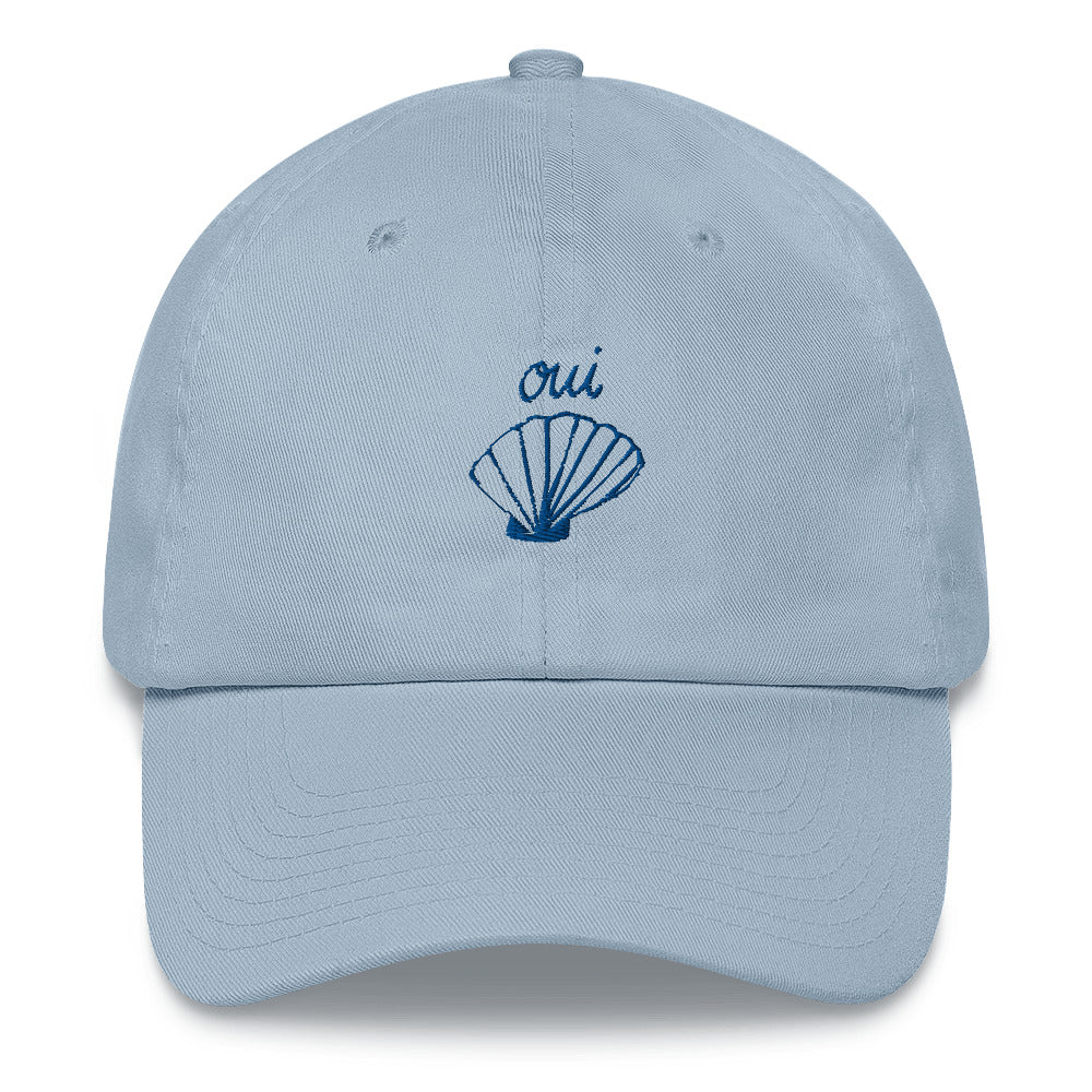 Oui Hat - light blue & white