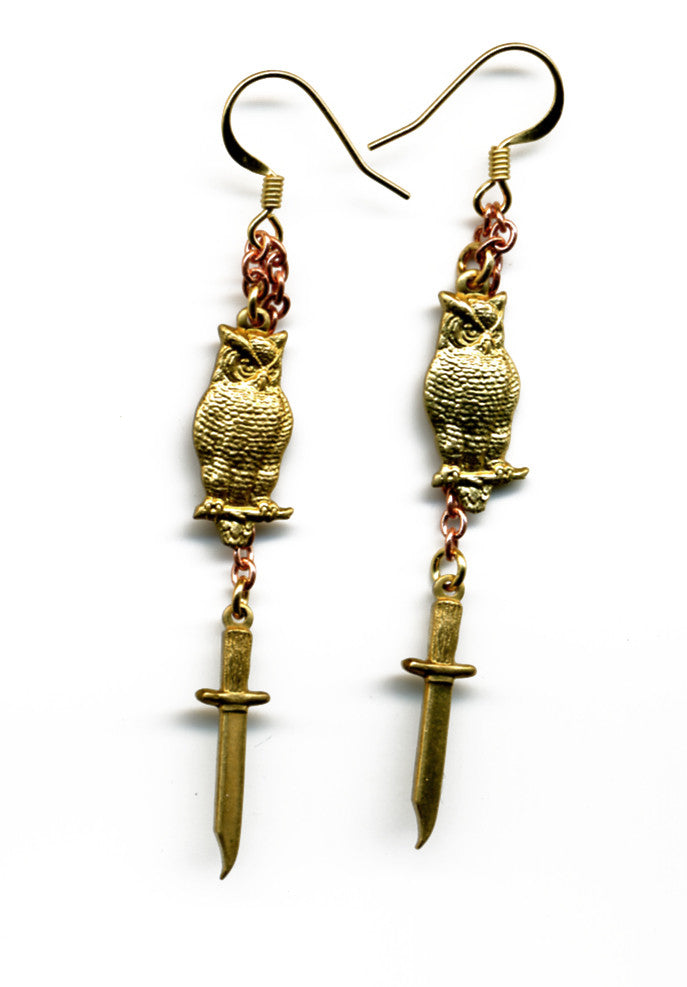 Fullmoon (Owl &Dagger) earrings - Family Affairs