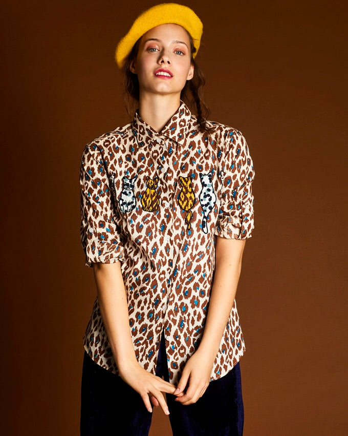 The Cat's Meow Leopard shirt - Family Affairs