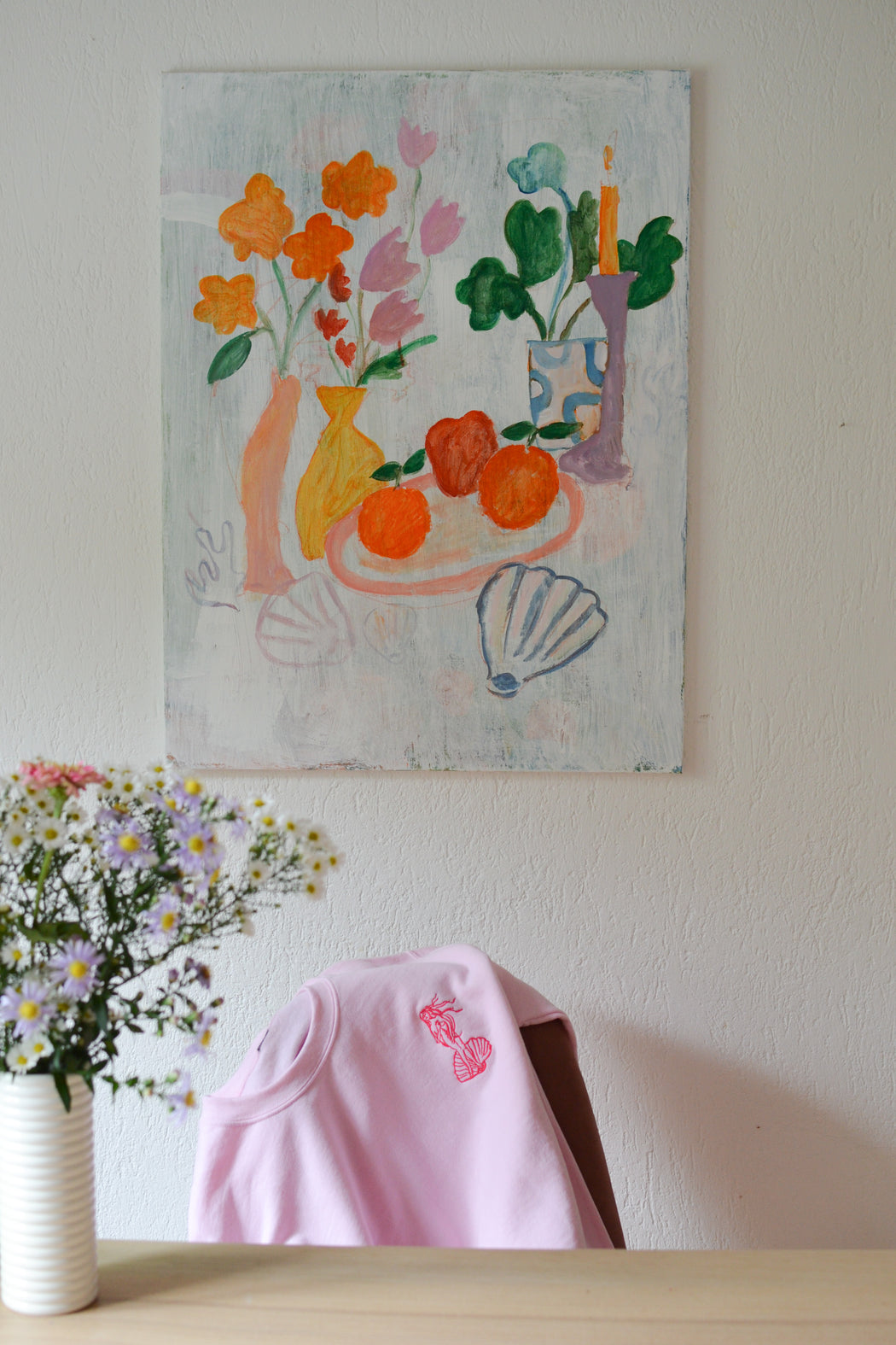 Venus Sweatshirt with embroidery - pink