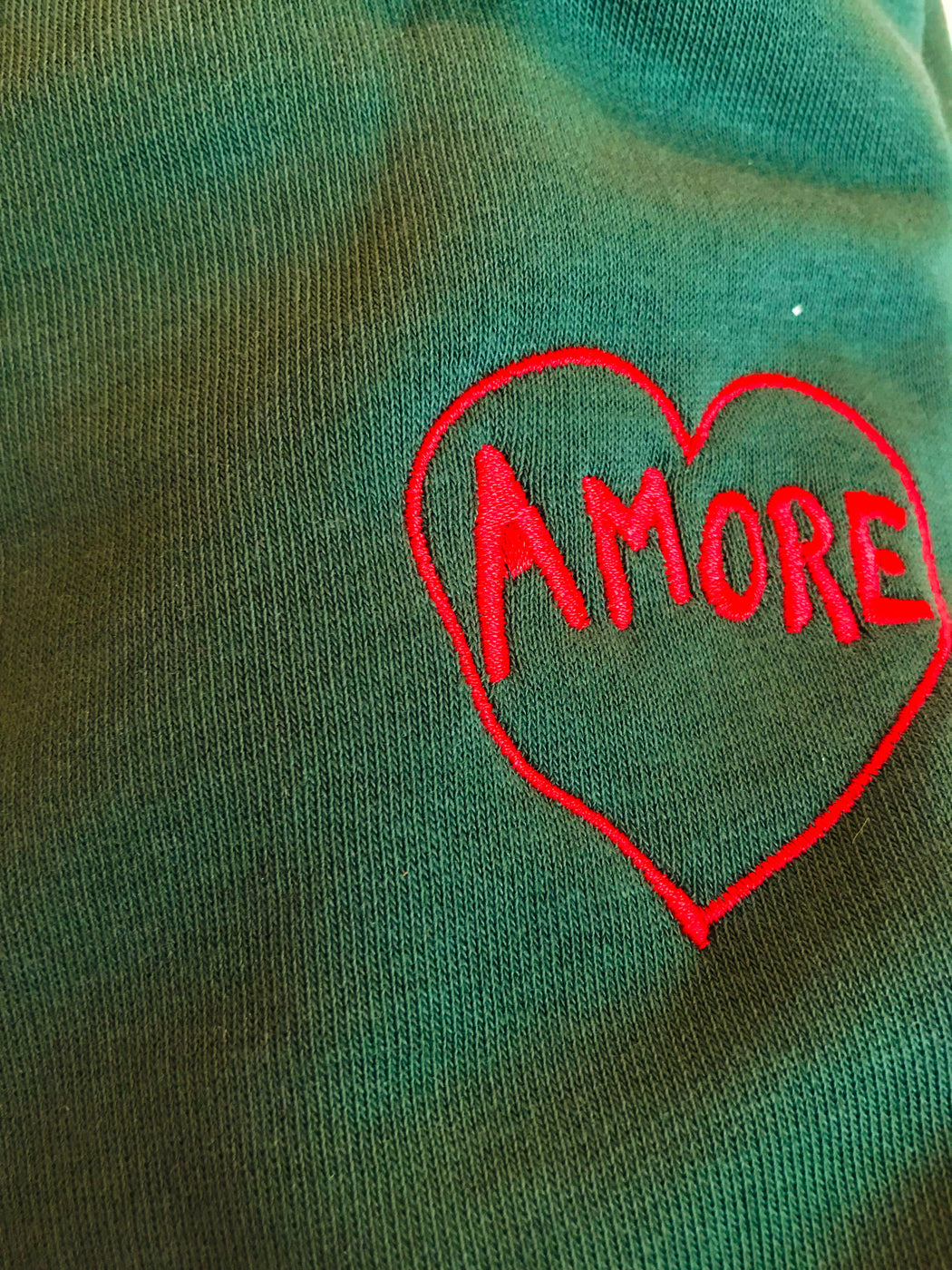 Amore organic cotton sweatshirt -green, navy, white- ❤️