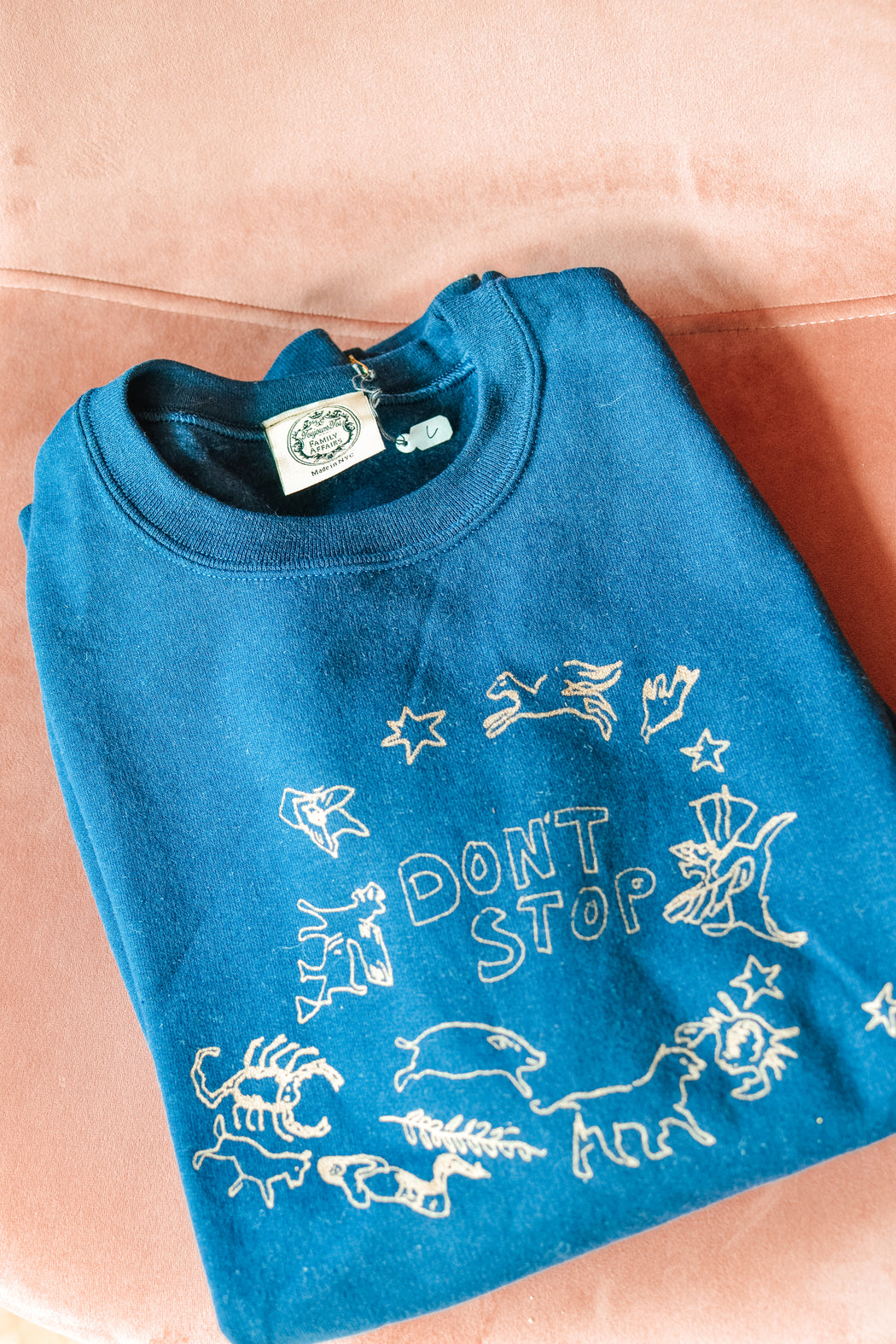 Don't Stop sweater navy