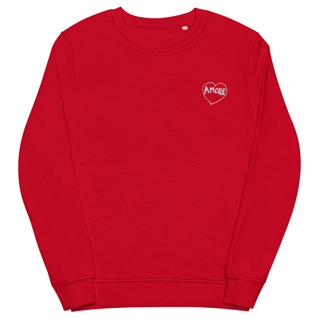 Amore organic cotton sweatshirt - green, french navy, red