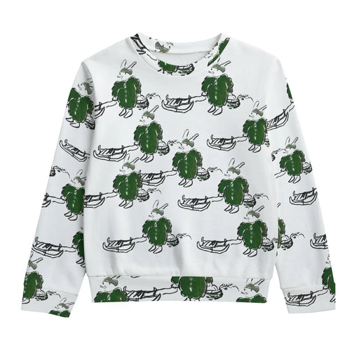 Petit Lapin Et Sa Luge kids sweatshirt- green