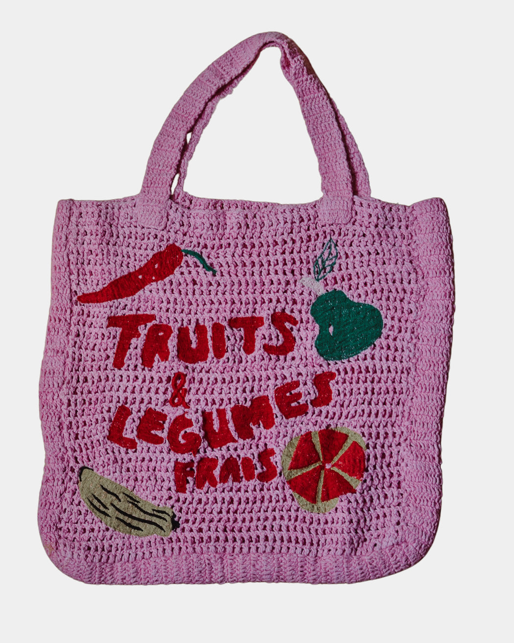 Fruits Frais crochet bag- pink