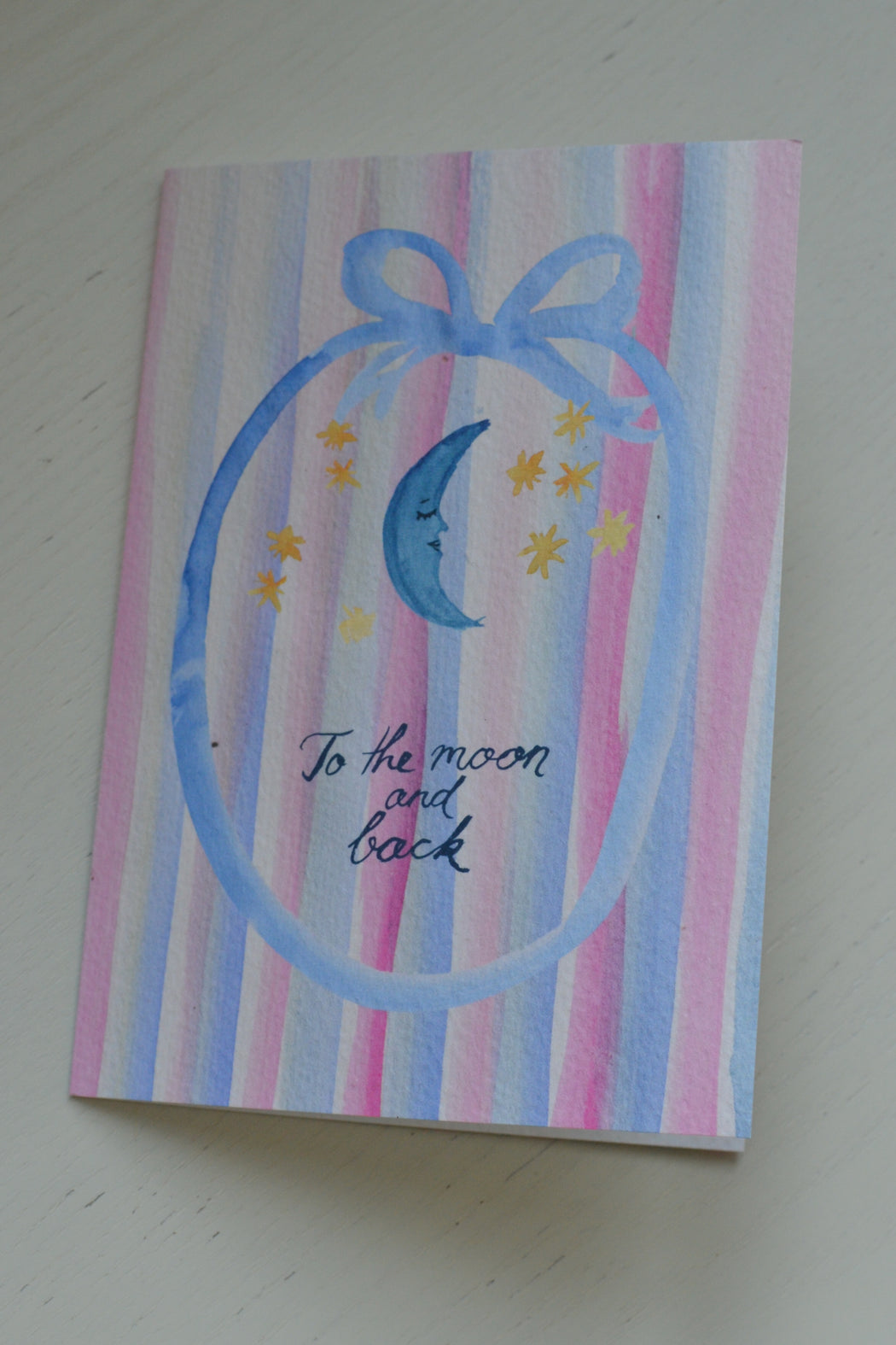 To the Moon and back greeting card
