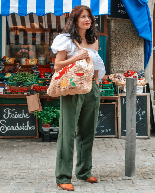 La Vita è Bella crochet bag-beige