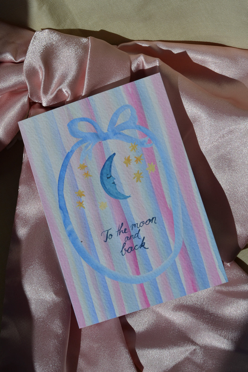 To the Moon and back greeting card