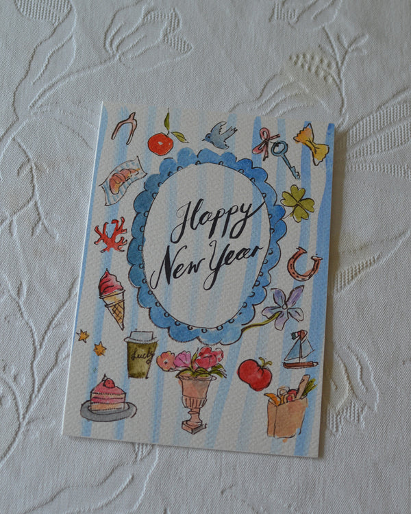 Happy New Years printed card