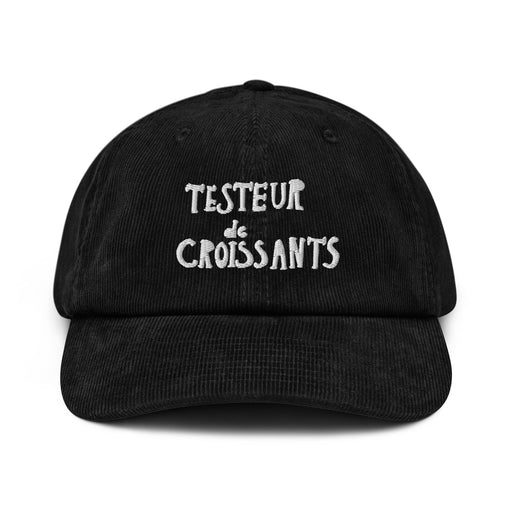 Testeur Des Croissants corduroy cap- Black