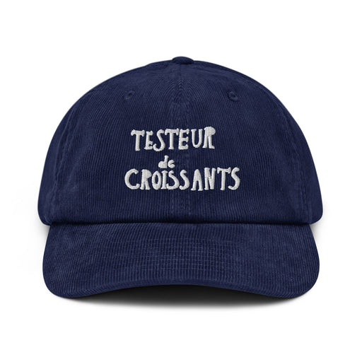 Testeur De Croissants corduroy cap- Navy