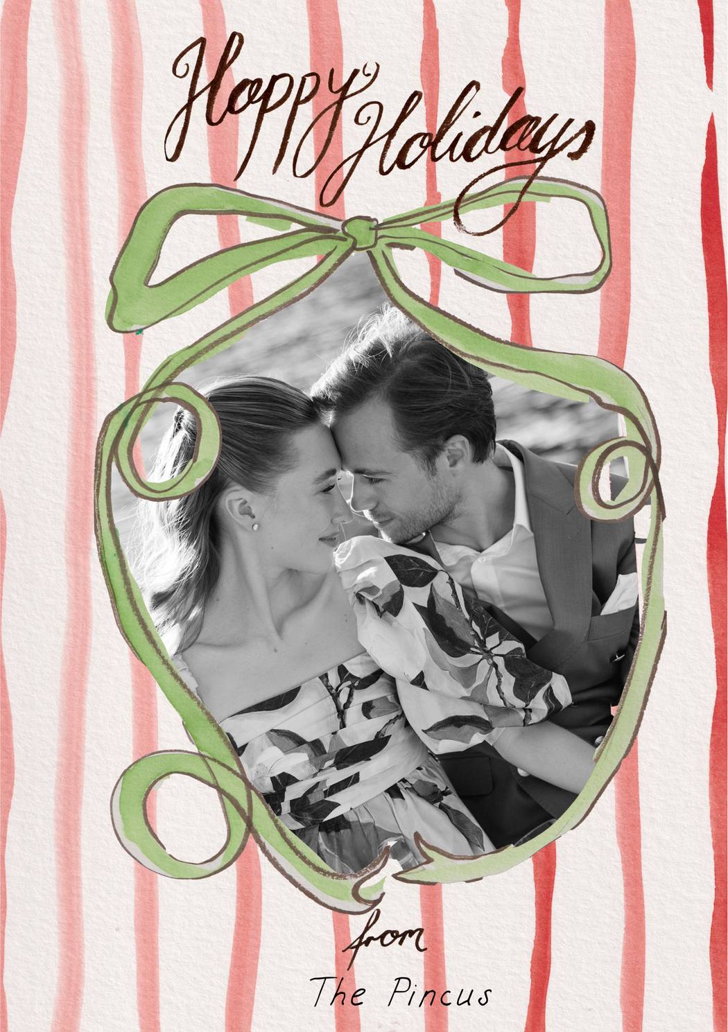 Red Bow - Customized card printed