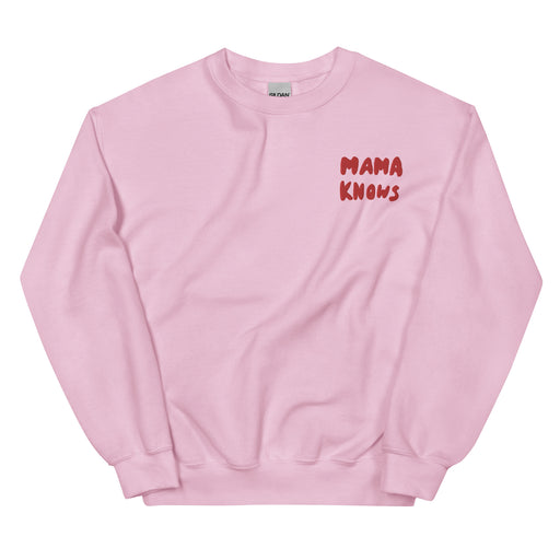 Mama Knows Sweatshirt - pink, olive, light blue