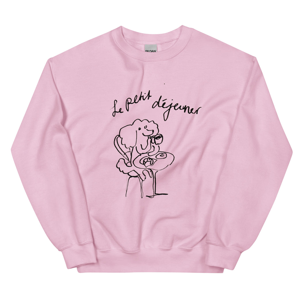 Le Petit Déjeuner grown up sweatshirt- pink & white