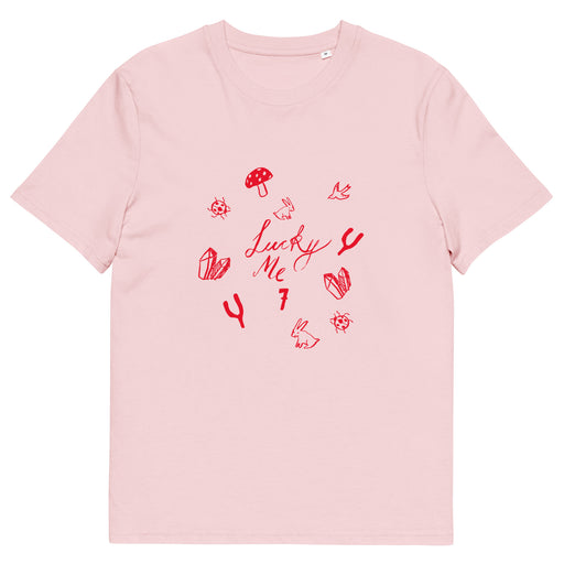 Lucky Me- red, organic cotton t-shirt