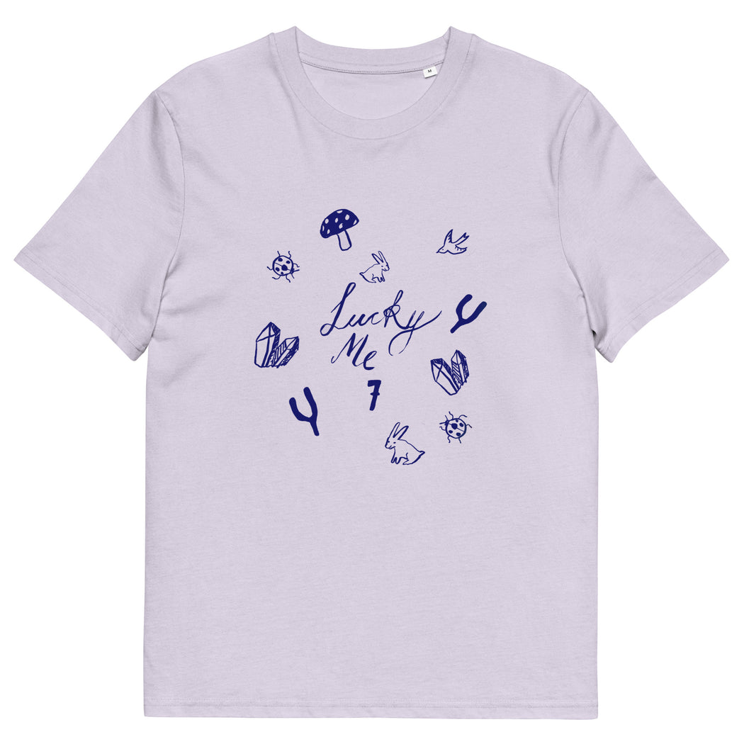 Lucky Me - blue- organic cotton t-shirt