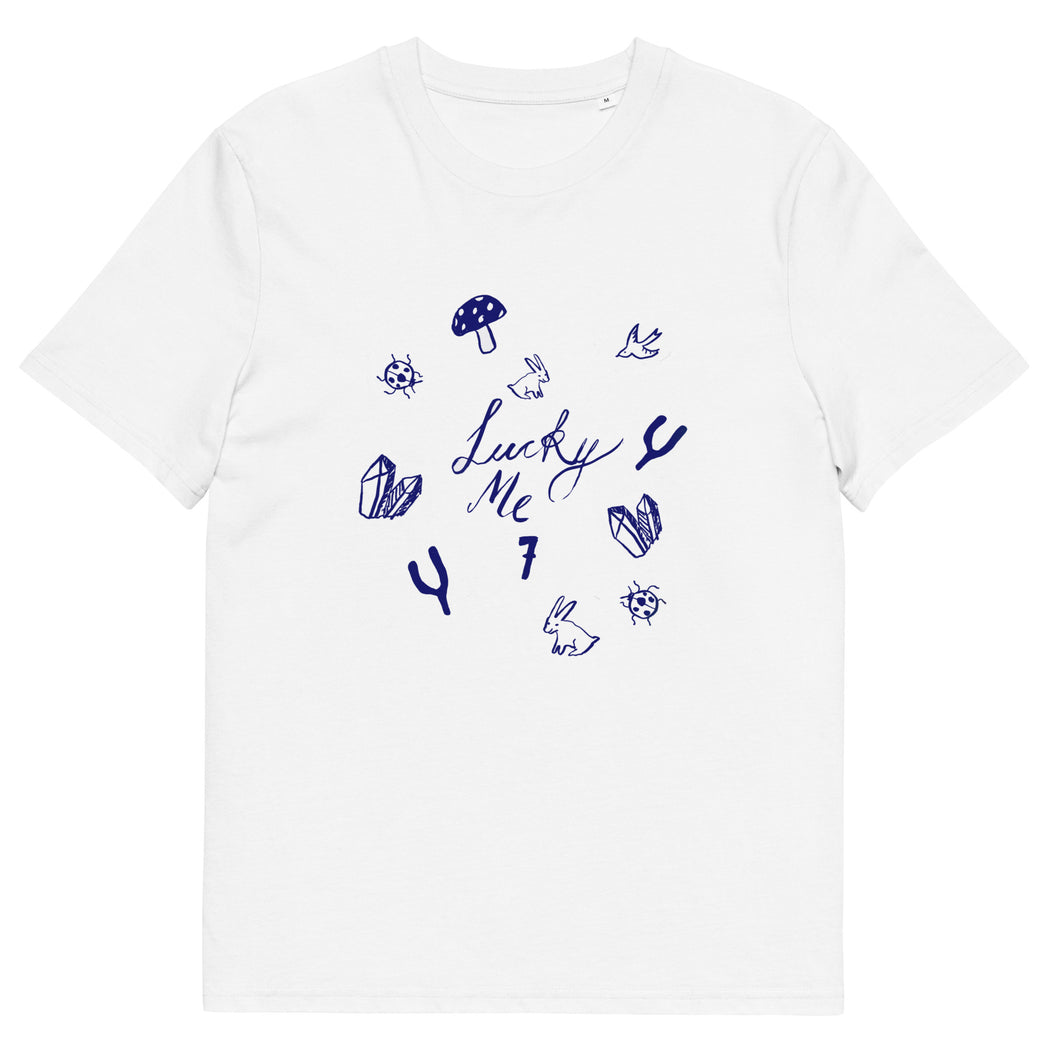 Lucky Me - blue- organic cotton t-shirt