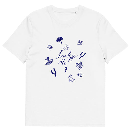 Lucky Me - blue- organic cotton t-shirt