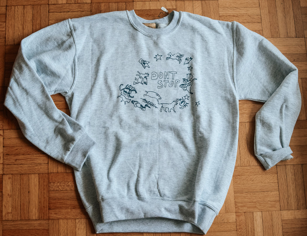 Don't Stop sweater grey