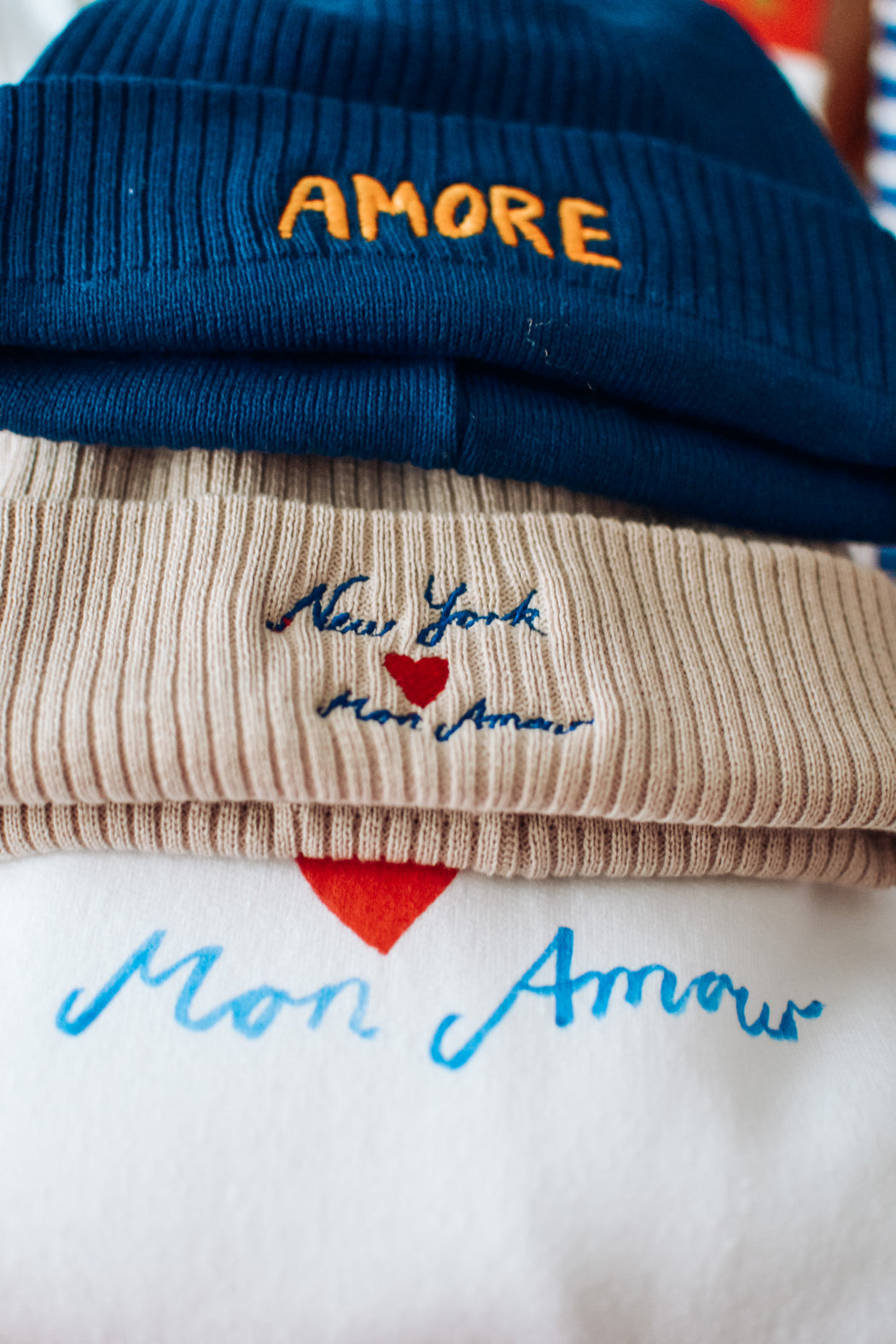 New York Mon Amour organic cotton knit hat