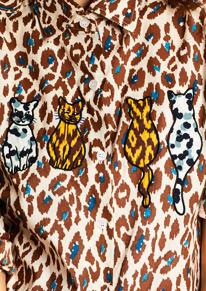The Cat's Meow Leopard shirt - Family Affairs
