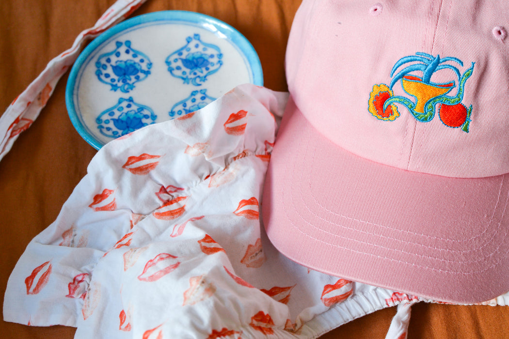 Dreaming of Greece Cap- white & pink
