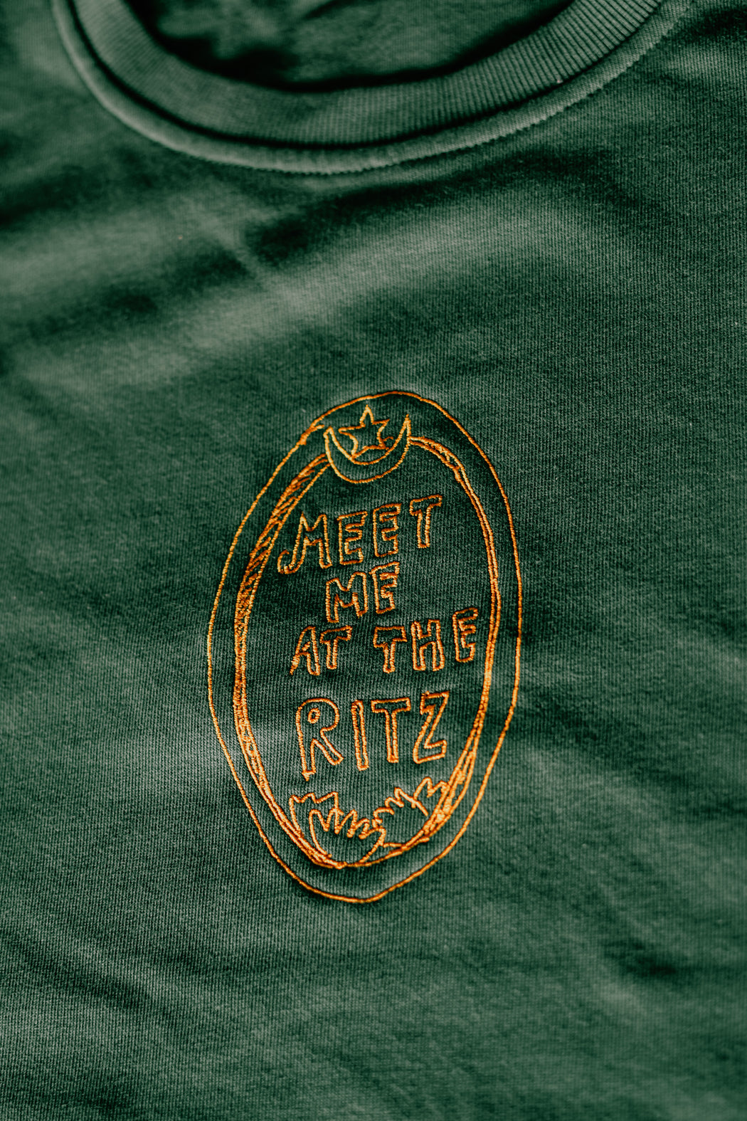 Meet Me At The Ritz sweatshirt- Navy / Green -organic cotton