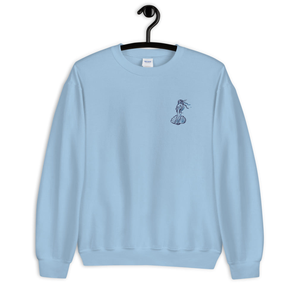 Venus Sweatshirt with embroidery- light blue