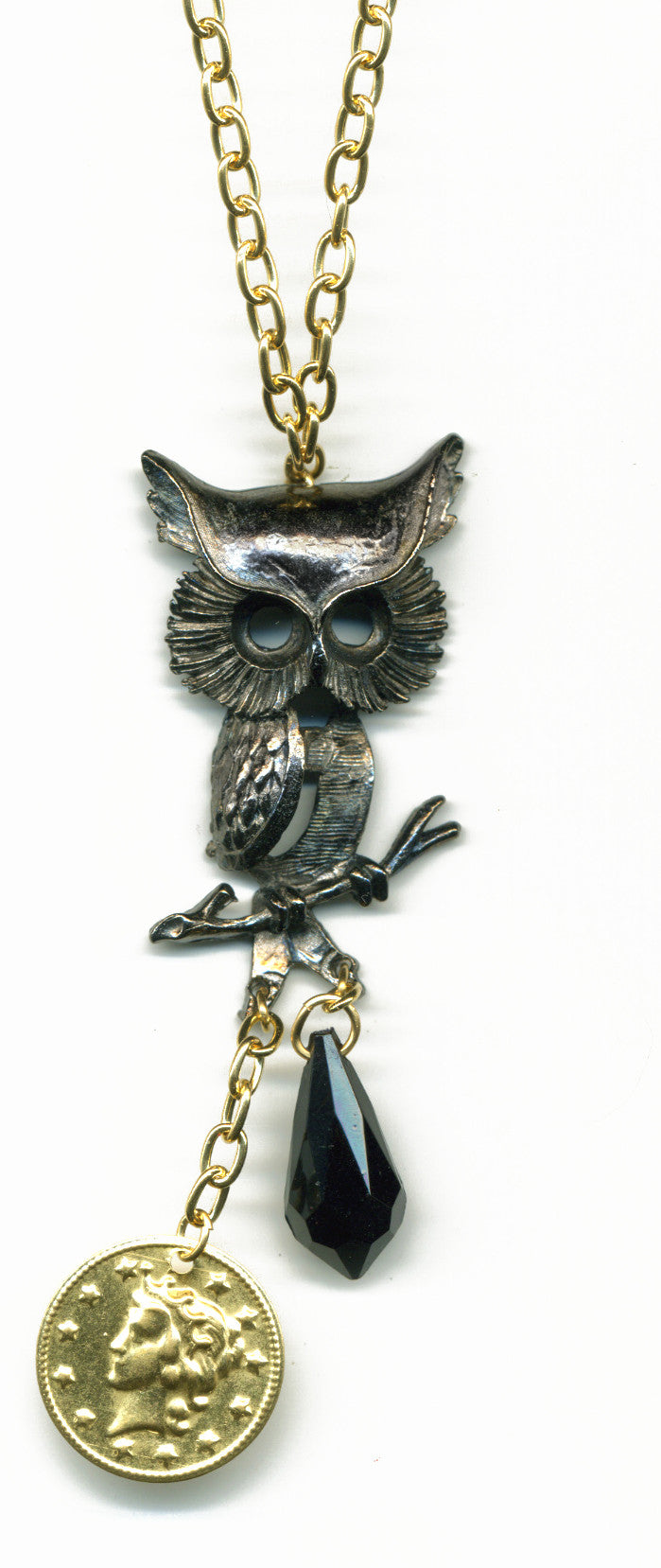 Queen Of The Night owl necklace - Family Affairs