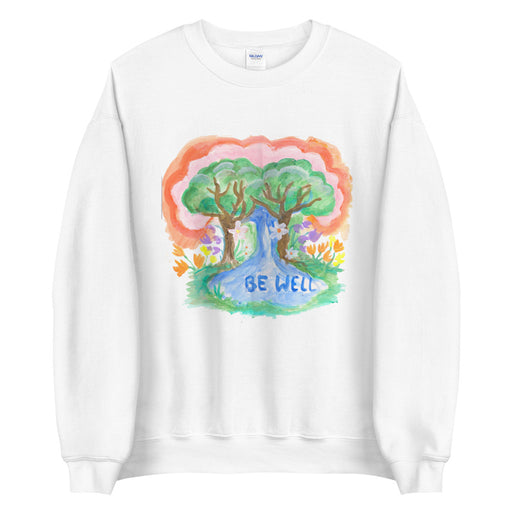 Be Well Sweatshirt - pink / white / dark heather